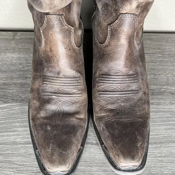 Durango Crush Women Brown Leather Slouch Western Boots 8.5M Distressed RD3494 - Picture 3 of 12